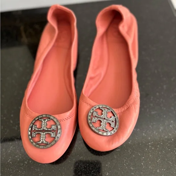 Tory Burch Coral Flats size 6.5 - Picture 2 of 8